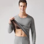 Thermal Inside Single Layer Velvet Fleece Trouser Shirt For Men - Image 2