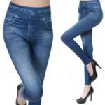 Jeans Inside Fleece Comfortable Elastic Stretch Jeans Leggings Winter Warm Free Size