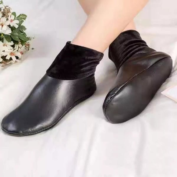 17257098231894243477_grande 1 Pair Winter Warm PU Leather Thermal Non-Slip Indoor Soft Floor Socks - Image 1
