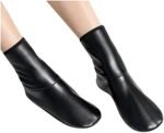 1 Pair Unisex Men or Women Winter Warm PU Leather Thermal Non-Slip Indoor Soft Floor Socks - Image 5