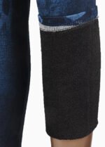 Stretchable Jeans Inside Fleece Comfortable Elastic Stretch Jeans Leggings Winter Warm Free Size - Image 4