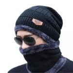Woolen Knitted Beanie Cap Plus Neck Scarf Set for Men Women Girl Boy – Warm, Snow Proof