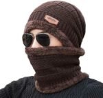 Woolen Knitted Beanie Cap Plus Neck Scarf Set for Men Women Girl Boy – Warm, Snow Proof - Image 12