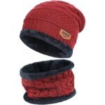 Woolen Knitted Beanie Cap Plus Neck Scarf Set for Men Women Girl Boy – Warm, Snow Proof - Image 13