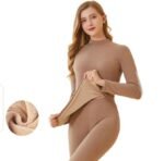 Thermal Inside Thick Double Layer Velvet Fleece Trouser Shirt - Image 4