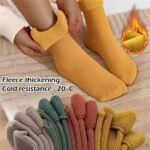 4 Pair New Fashion Winter Warm Warm Coral Thermal Fleece Fluffy Socks Premium Quality - Image 10