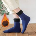 6 Pair Unisex Winter Thick Warm Fleece Lined Thermal Stretchy Elastic Velvet Socks for Kids/Men/Women - Image 6