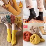 4 Pair New Fashion Winter Warm Warm Coral Thermal Fleece Fluffy Socks Premium Quality - Image 9