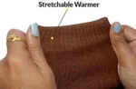 Unisex Brown Color Warm Woolen Inside Fleece Knee Warmer - Image 2
