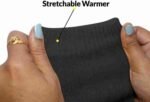 BLACK color Unisex Warm Woolen Inside Fleece Knee Warmer - Image 5