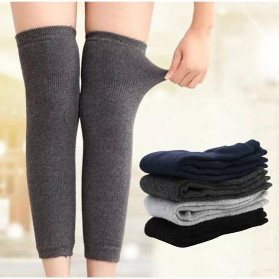 images (11) 1 Pair Unisex Inside Fleece Knee Warmer - Image 1