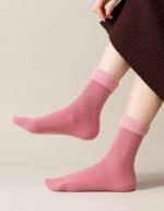 4 Pair Winter Woolen Coral Thermal Fleece Socks - Image 2