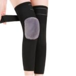 1 Pair Winter Attached Belt Cashmere Woolen Knee Warmer - Image 4