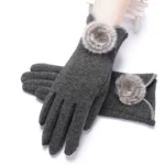 1 Pair Touch Screen New Fashion Women Winter Warm Windproof Cashmere Full Finger Gloves - Image 3
