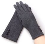 1 Pair Windproof Cashmere Touch Screen Gloves
