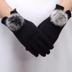 1 Pair Touch Screen New Fashion Women Winter Warm Windproof Cashmere Full Finger Gloves