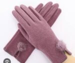 Fluffy Touch Screen Full Finger Gloves - Image 2