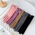 Fluffy Touch Screen Full Finger Gloves - Image 3