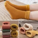 4 Pair Kids Winter Thermal Wool Socks Unisex Free Size