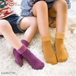 4 Pair Kids Winter Thermal Wool Socks Unisex Free Size - Image 4