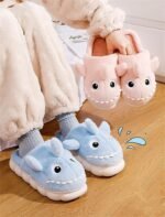 Girls Winter Soft Shark Fish Slippers