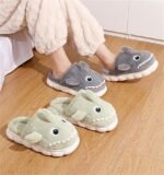 Girls Winter Soft Shark Fish Slippers - Image 2