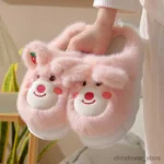 Girls Winter Fluffy Soft Slippers