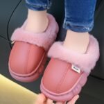 Kids Winter Fur Leather Slippers | Waterproof Warm Indoor Outdoor Shoes - Image 6