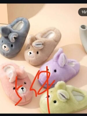 Kids Winter Bear Soft Slippers