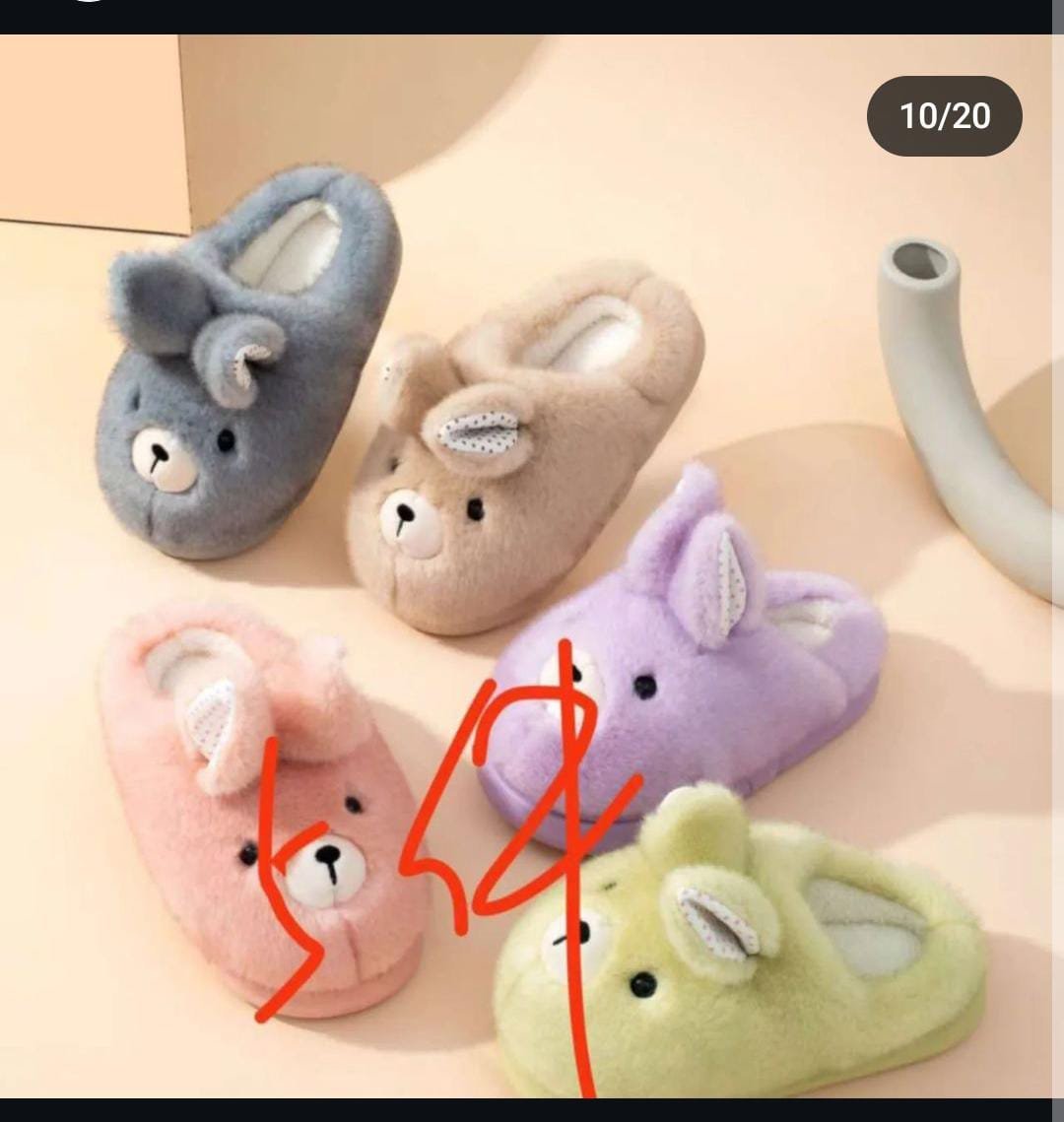 IMG-20241121-WA0044.jpg Kids Winter Bear Soft Slippers - Image 1