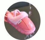 Kids Winter Fur Leather Slippers | Waterproof Warm Indoor Outdoor Shoes - Image 8