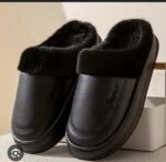 Men Winter Warm Fur Leather Slippers - Image 4