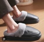 Men Winter Warm Fur Leather Slippers - Image 8