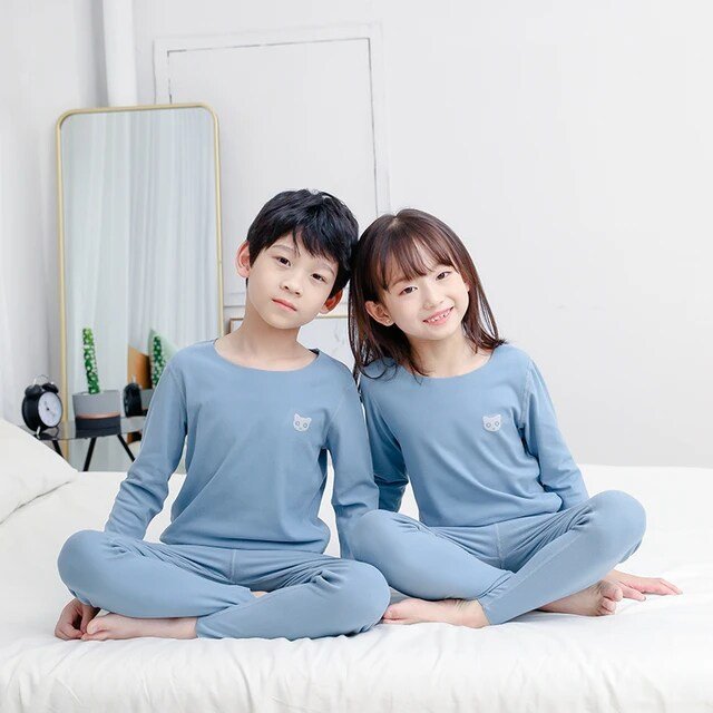 1000017990.jpg Kids Chinese Imported Thermal Too Much Warm Stretchable Fabric Trouser Shirt - Image 1