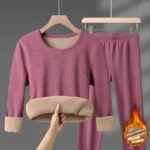 2Pcs LAMB WOOL Thermal Inside Thick Lamb Wool Trouser Shirt - Image 5