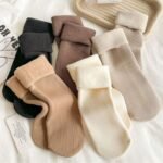 1 Pair Skin/Biege Color New Fashion Winter Warm Warm Coral Thermal Fleece Fluffy Socks Premium Quality - Image 7