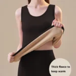 LAMB WOOL Imported Stretchable Thermal Lamb Wool Fleece Lined Camisole Vest