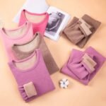 VELVET FLEECED Thermal Inside Thick Double Layer Velvet Fleece Trouser Shirt - Image 8