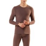 Brown Innerwear Thermal Inside Fleece Stretchable Trouser Shirt