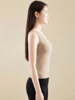 VELOURSOFT FLEECE Sleeveless Winter Thermal Vest – Premium Quality Beige Color - Image 4