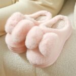 Bow Bliss-Fluffy Bow Slippers for Women