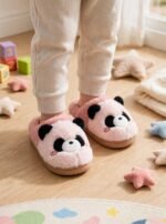 Furry Panda Slippers for Kids- Boys Girls - Image 2