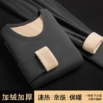 2 Pc LAMB WOOL Premium Quality Thermal Inside Thick Lamb Wool Fleece Suit - Image 2
