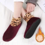 1 Pair Women Warm Non-Slip Indoor Floor Socks Soft Home Velvet Slipper Socks