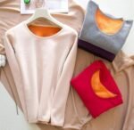 Thermal VELVET FLEECED Lined Full Sleeves Camisole Vest - Image 6