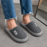 MAX Men Winter Quilted Fur Slippers - Image 6