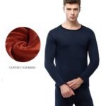 2 Pc VELVET FLEECED Thermal Inside Single Layer Velvet Fleece Innerwear For Men - Image 7