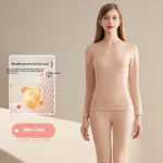 Women ACRYLIC Thermal Wear Full Suit- Deep Neck - Image 4