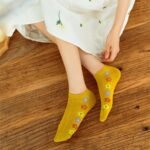 1 Pair Floral Print Short Socks Low Cut Ankle Socks - Image 3